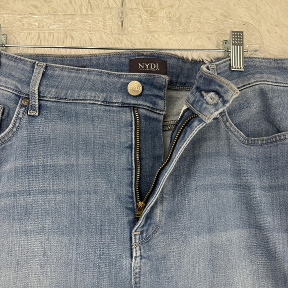 NYDJ Marilyn Straight Jeans Womens 16W Blue Lift Tuck Technology Mesmerize Wash - Picture 6 of 13